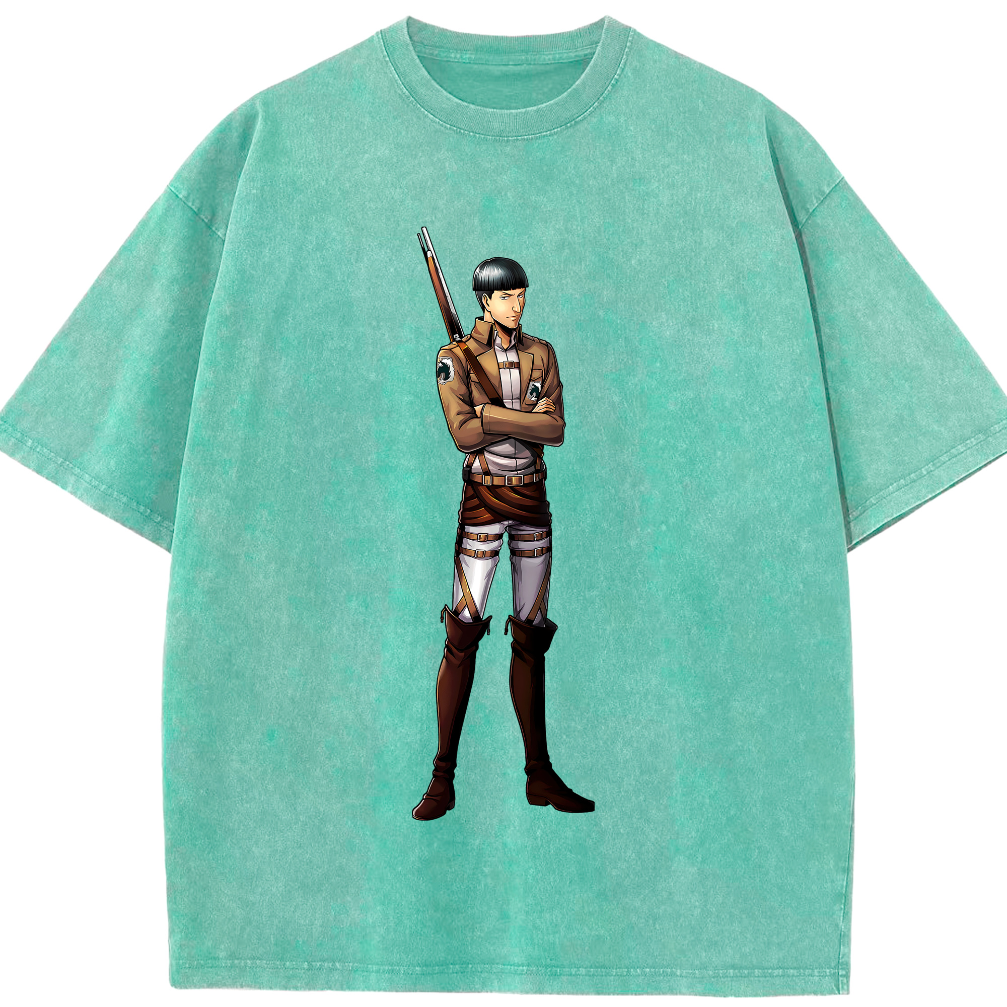 （画像用） 進撃の巨人 Attack on Titan 綿100% ヴィンテージ風 半袖Tシャツ（フロントプリント）